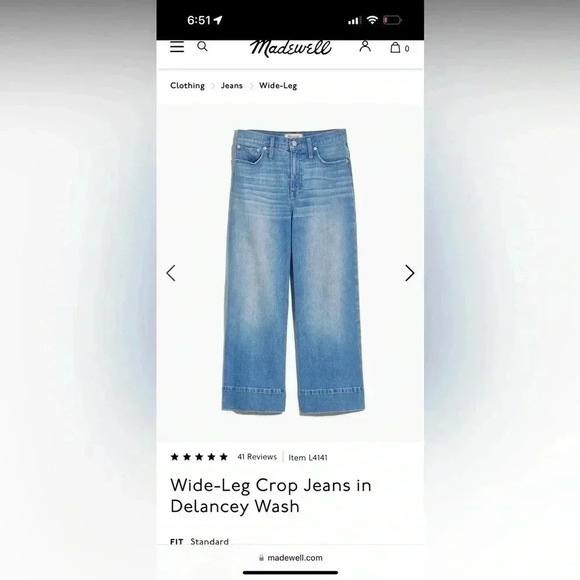 MADEWELL WIDE LEG CROP JEANS - Picture 5 of 8